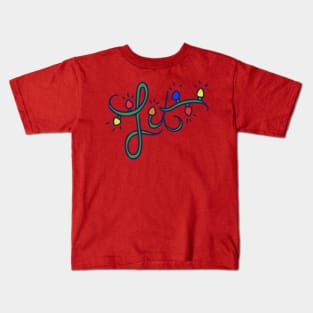 Lit Christmas Lights Kids T-Shirt